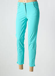 Pantalon 7/8 țesătură poplin mărime normală albastru FUEGO WOMAN femme