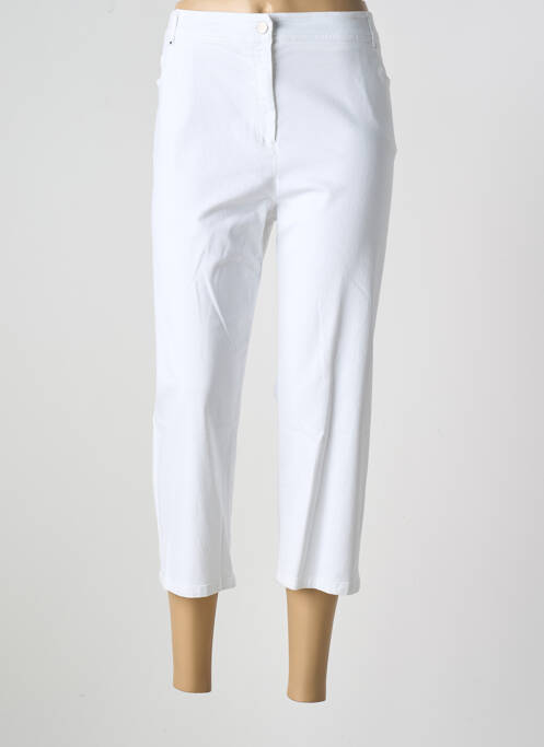 Pantalon trei sferturi alb PAUSE CAFE femeie