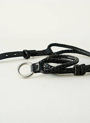 Curea efect material satinat negru RALPH LAUREN femeie