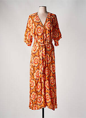 Rochie lungă portocaliu C'EST BEAU LA VIE femeie