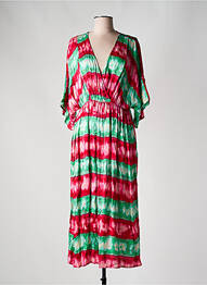 Rochie lungă imprimeu fantezie mâneci 3/4 verde ONLY femeie