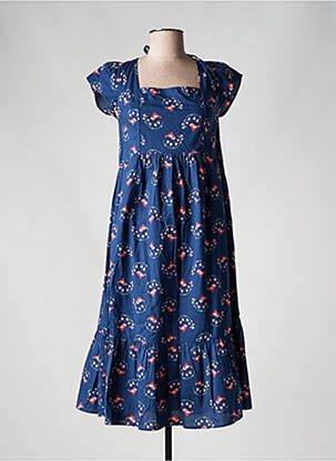 Rochie midi imprimeu fantezie mâneci scurte albastru BLUTSGESCHWISTER femeie