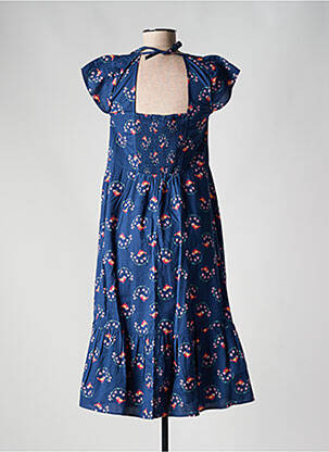 Rochie midi imprimeu fantezie mâneci scurte albastru BLUTSGESCHWISTER femeie