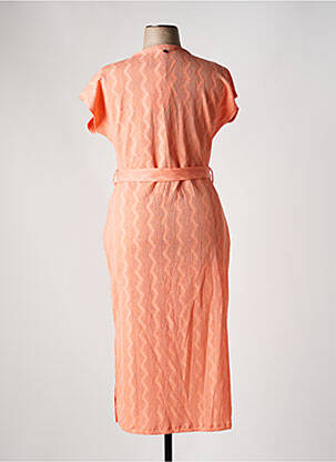 Rochie midi mâneci scurte mâneci scurte portocalie GARCIA femeie