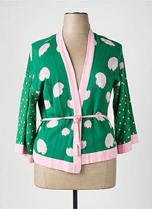 Vestă cu mâneci lungi verde BLUTSGESCHWISTER femeie