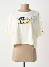 Tricou serigrafie mâneci scurte bej NIKE femme