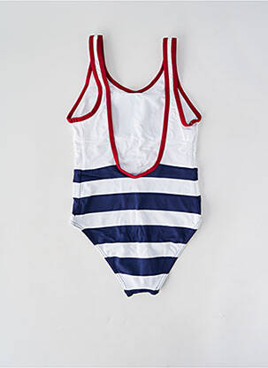 Costum de baie dintr-o singură piesă imprimeu dungi albastru BANANA MOON fată