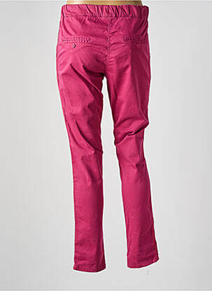 Pantalon chino țesătură poplin mărime normală roz PAKO LITTO femeie