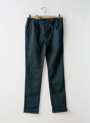 Pantalon slim țesătură poplin verde TAPE À L'OEIL fată