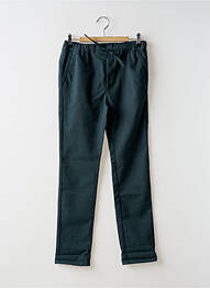 Pantalon slim țesătură poplin verde TAPE À L'OEIL fată