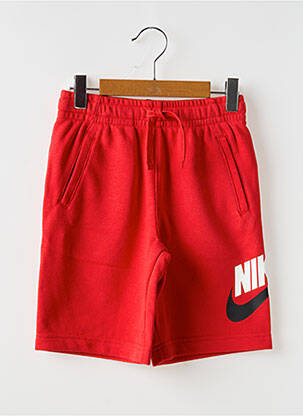 Șort serigrafie flockată talie elastică roșu NIKE băiat