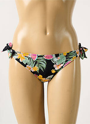 Chiloți de baie imprimeu floral bikini negru BANANA MOON femeie