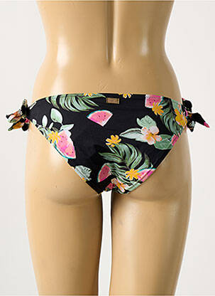 Chiloți de baie imprimeu floral bikini negru BANANA MOON femeie