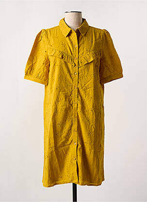 Rochie midi galben PIECES femeie