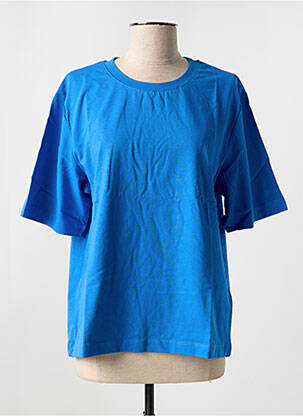 Tricou croială dreaptă mâneci scurte albastru B.YOUNG femeie