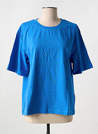 Tricou croială dreaptă mâneci scurte albastru B.YOUNG femme