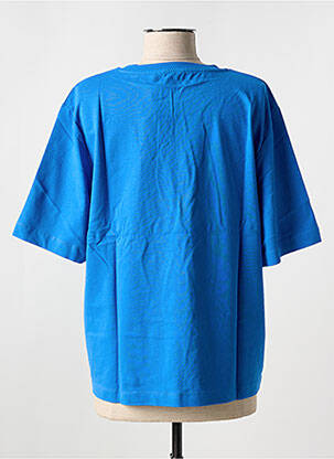 Tricou croială dreaptă mâneci scurte albastru B.YOUNG femeie