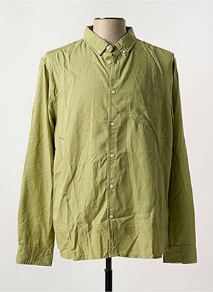Cămașă cu mâneci lungi croială dreaptă verde KNOWLEDGE COTTON APPAREL bărbat