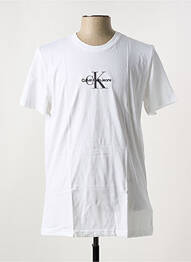 Tricou broderie mâneci scurte alb CALVIN KLEIN bărbat
