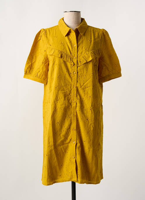 Rochie midi galben PIECES femeie