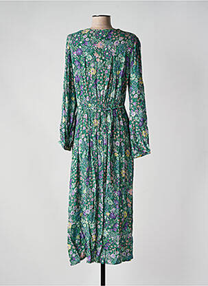 Rochie lungă mâneci lungi mâneci lungi verde EMA BLUE'S femeie