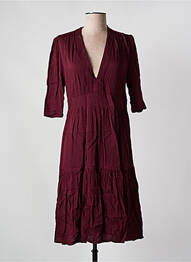 Rochie midi mâneci 3/4 mâneci 3/4 violet SEE U SOON femeie
