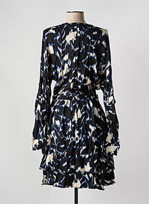 Rochie midi imprimeu fantezie mâneci lungi negru VILA femeie