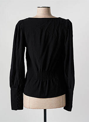 Top țesătură crep mâneci lungi negru VILA femeie