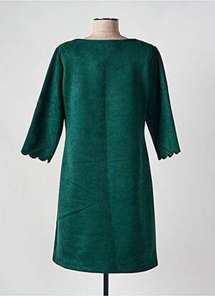 Rochie scurtă mâneci 3/4 mâneci 3/4 verde HALOGENE femeie