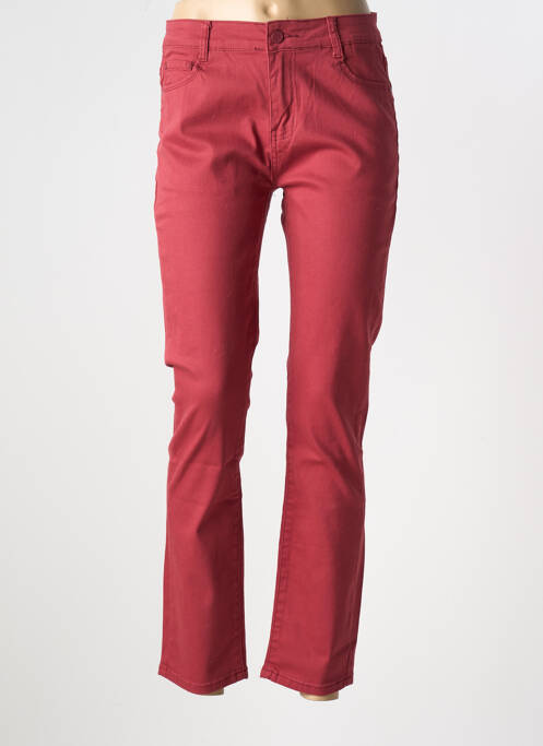 Blugi cu croială slim roșu VOGGO femeie