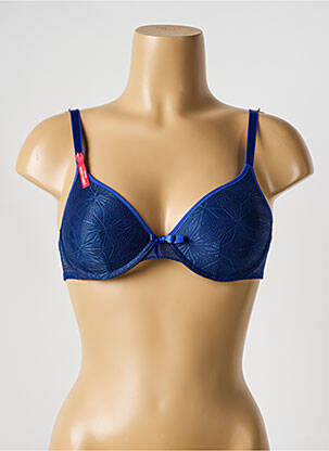 Sutien efect material satinat top sutien modelat albastru PASSIONATA femeie