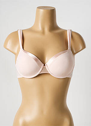 Sutien efect material satinat top sutien modelat roz IMPLICITE femeie