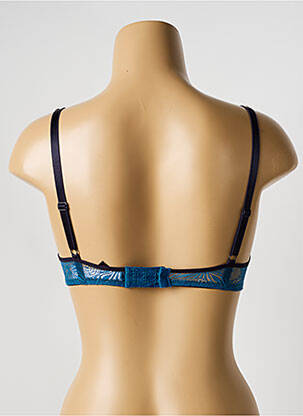 Sutien efect material satinat top sutien push-up albastru PASSIONATA femeie