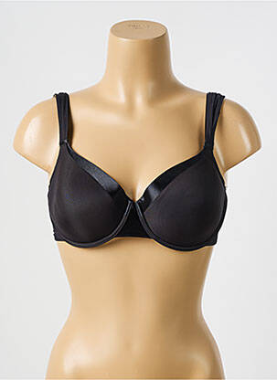 Sutien efect material satinat top sutien push-up negru IMPLICITE femeie