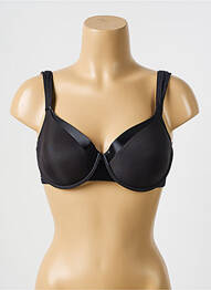 Sutien efect material satinat top sutien push-up negru IMPLICITE femme