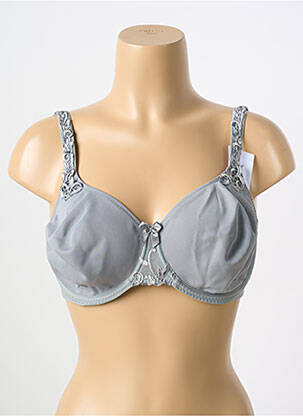 Sutien efect material satinat sutien cupe întregi cu decolteu înalt gri SIMONE PERELE femeie
