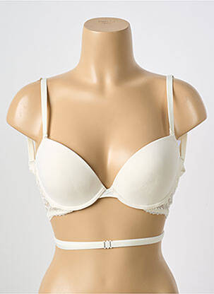 Sutien efect material satinat top sutien modelat alb SIMONE PERELE femeie