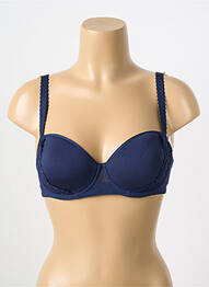 Sutien efect material satinat top sutien modelat albastru SIMONE PERELE femme