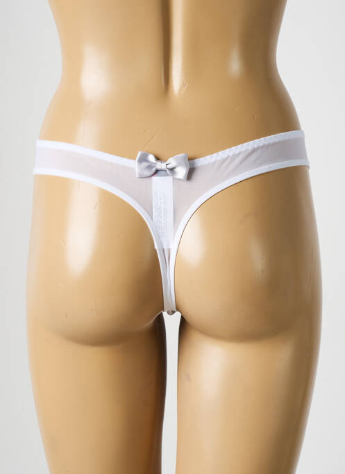Tanga elasticitate alb PASSIONATA femme