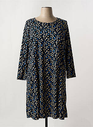 Rochie midi imprimeu fantezie mâneci lungi negru FRANCE RIVOIRE femeie