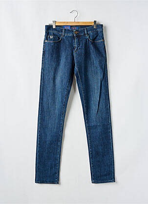 Blugi cu croială slim țesătură brută mărime normală albastru TRUSSARDI JEANS bărbat