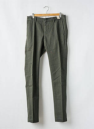 Pantalon slim țesătură poplin mărime normală verde CLOSED bărbat