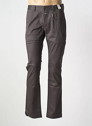 Pantalon chino țesătură poplin mărime normală maro CLOSED bărbat