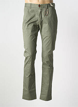 Pantalon chino țesătură poplin mărime normală verde CLOSED bărbat