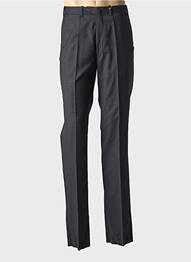 Pantalon drept închidere cu fermoar sub clapetă cu cârlig talie joasă gri BERNARD ZINS femeie