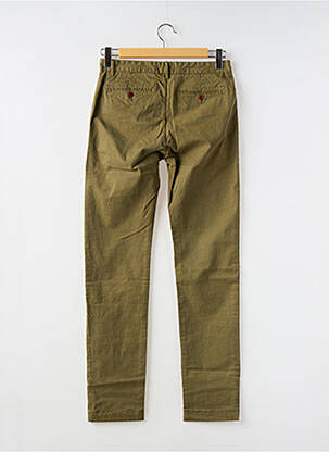 Pantalon chino țesătură poplin mărime normală verde CLOSED bărbat