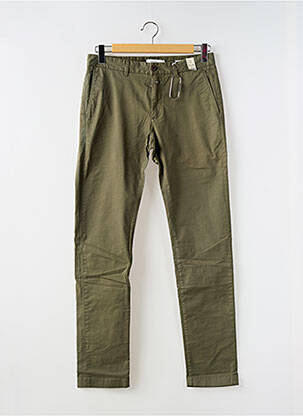 Pantalon chino țesătură poplin mărime normală verde CLOSED bărbat