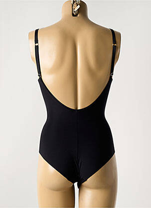 Body de lenjerie efect material satinat negru GEMMA DE LOU femeie