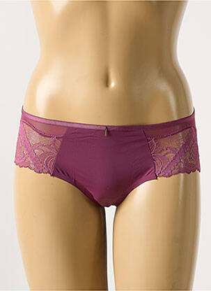 Shorty țesătură satinată violet CHANTELLE femeie