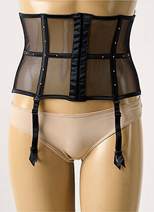 Corset/Jartieră negru IMPLICITE femeie